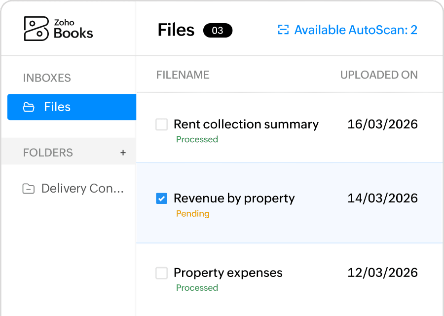 House all your documents in Zoho Books