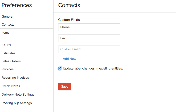 Custom Fields for Customers/Vendors