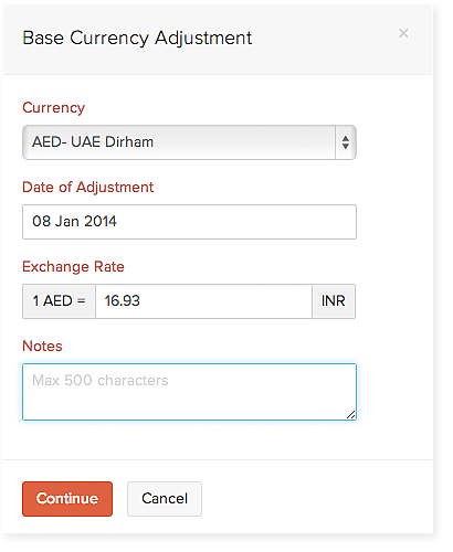 Convert foreign currency into base currency