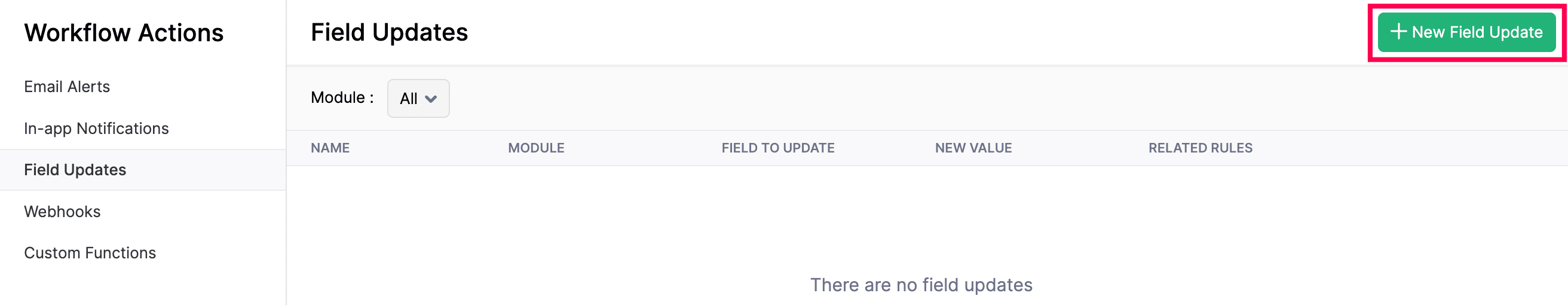 Create Field Update