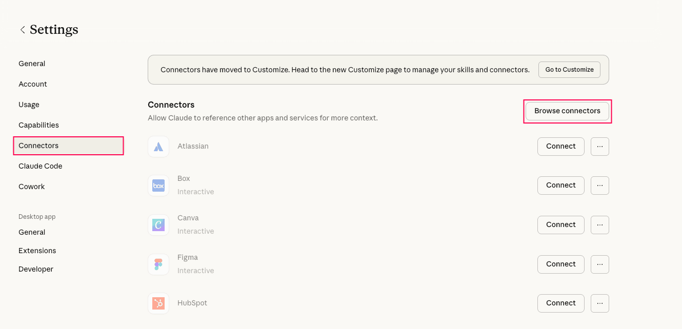 Browse Connectors