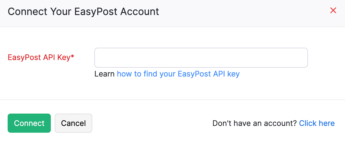 Connect Easypost