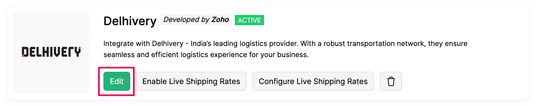 Edit Delhivery