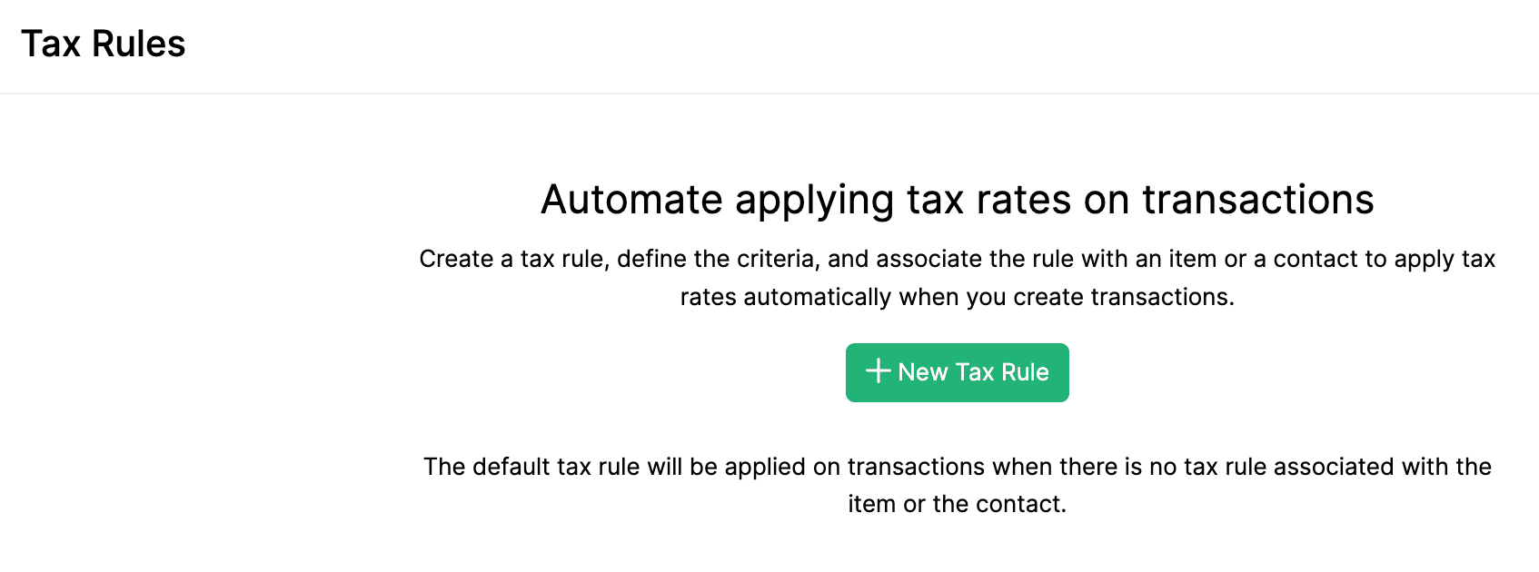 Add a Tax Rule
