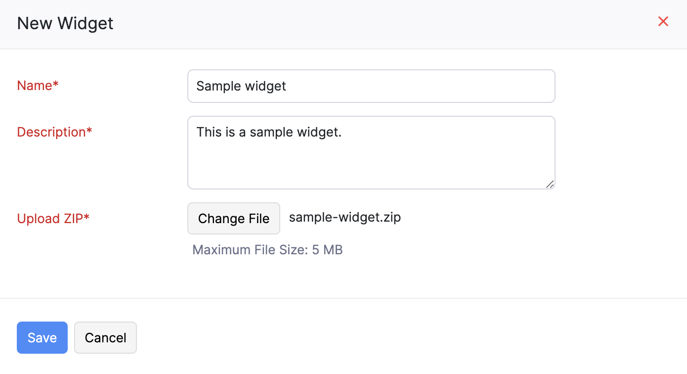 Click Upload Widget