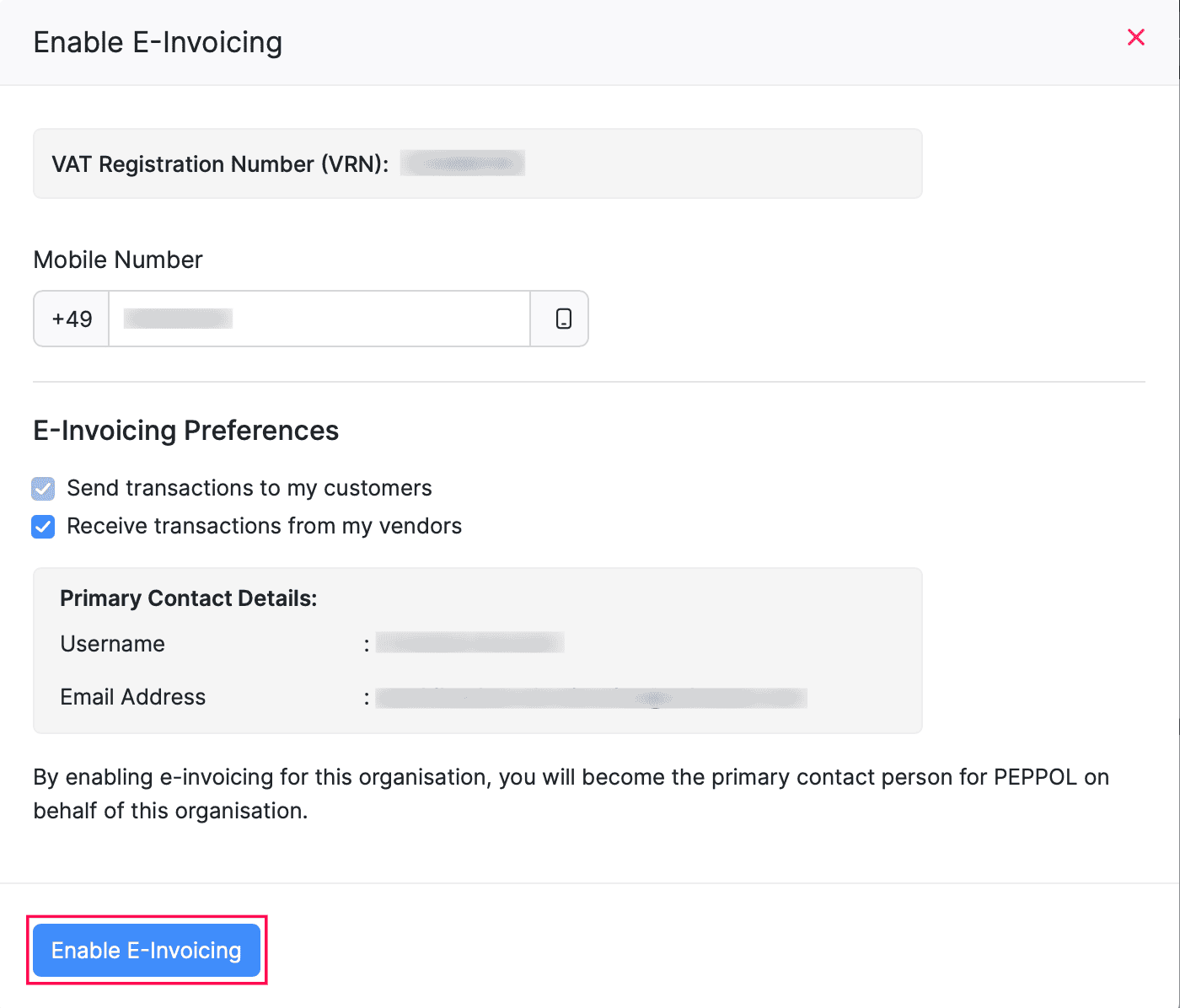 Proceed E-Invoice