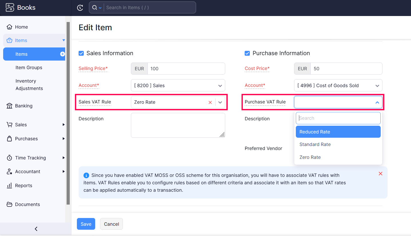 Add VAT Rule