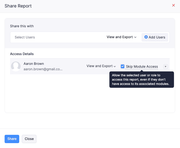 Share Realised Gain or Loss