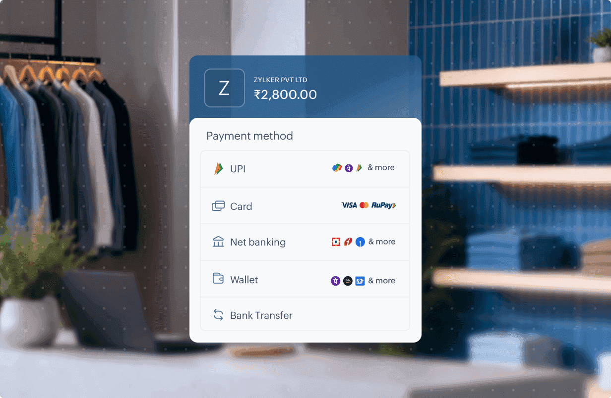 Multiple payment modes