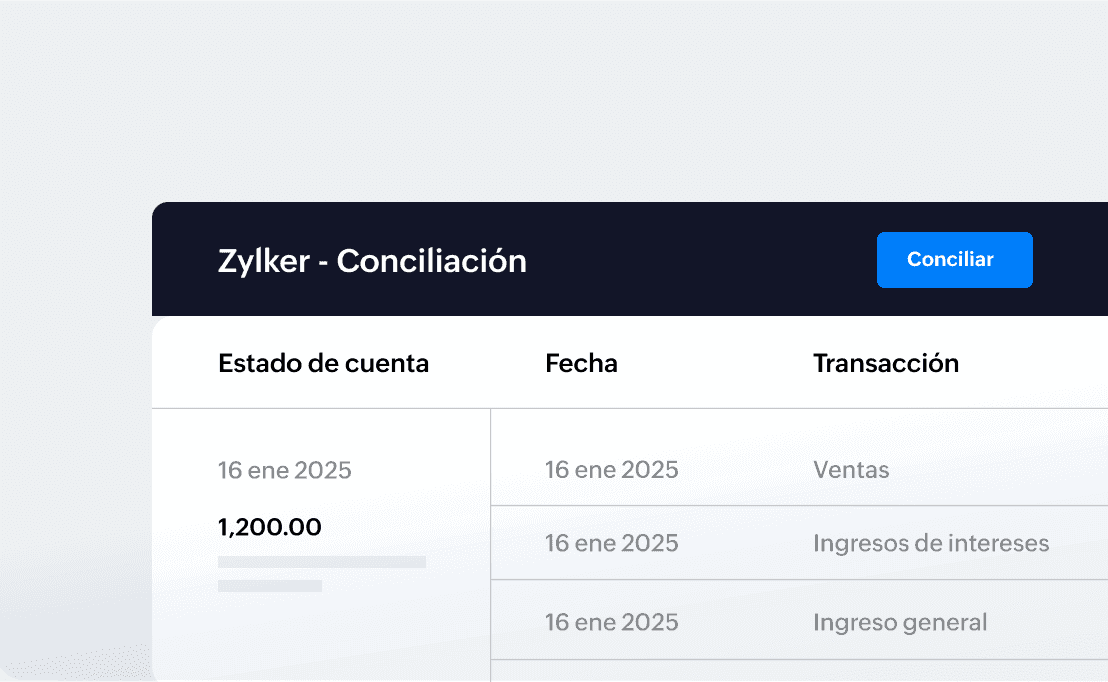 Estado de conciliación de enero con fechas e importes de transacciones.