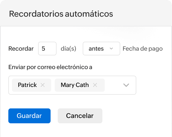 Información contextual con listas relacionadas