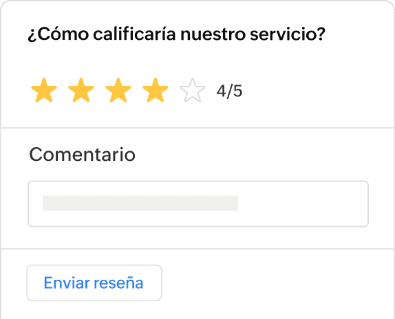 Cliente calificando una transacción completada