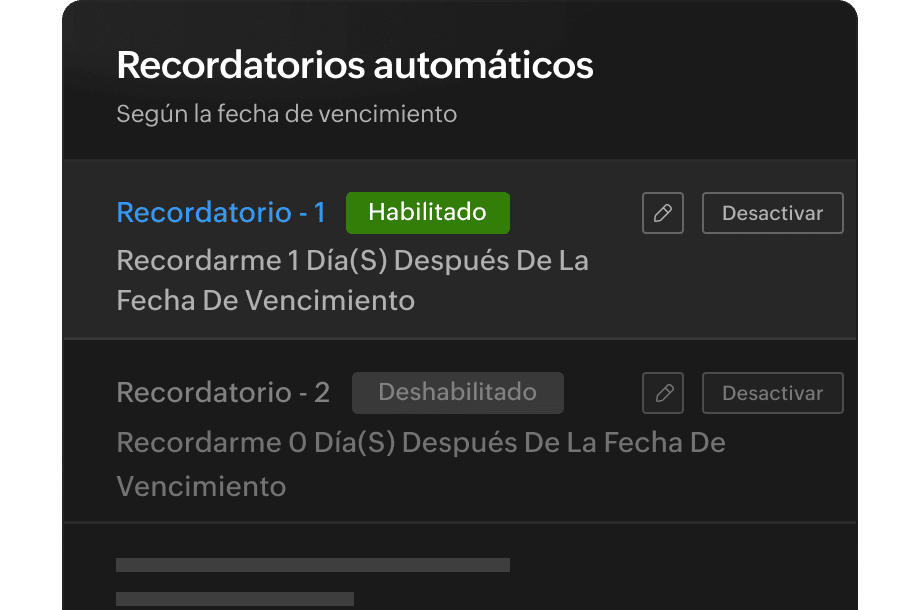 Configuración de recordatorios de pago automáticos para facturas vencidas en Zoho Books
