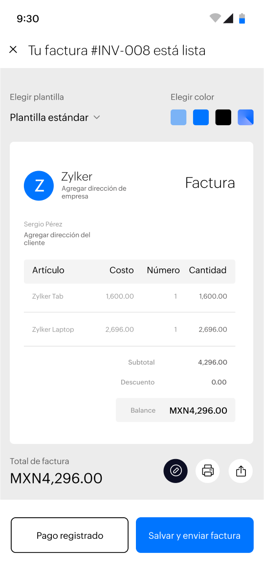 Create invoices for free | Zoho Invoice