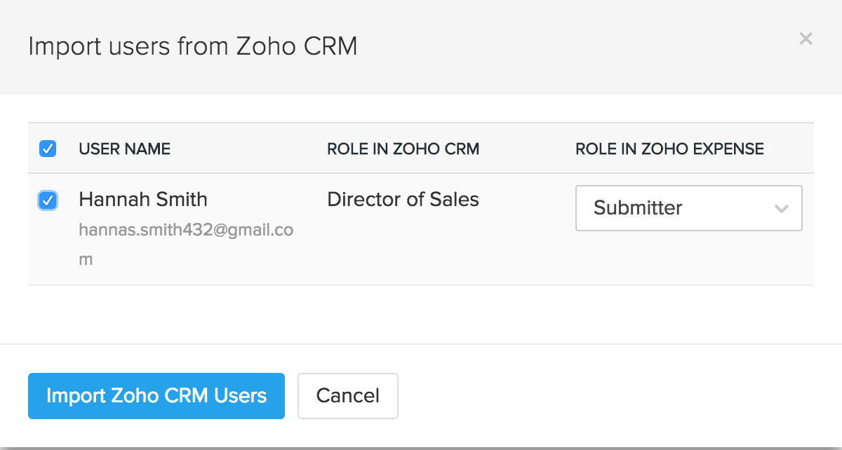 Import CRM users
