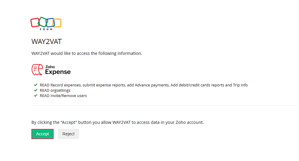 Enable Integration From WAY2VAT