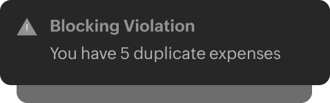 Policy violation alert