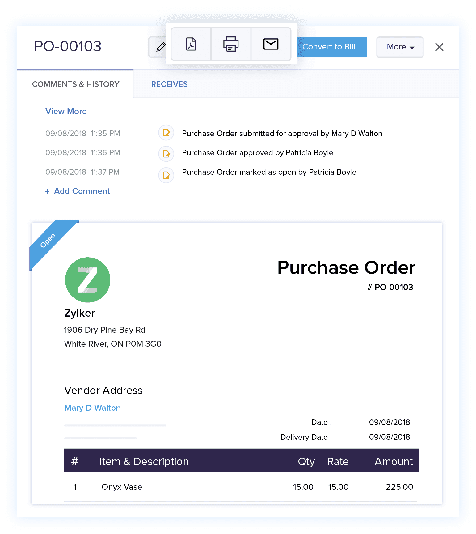 Partagez les bons d’achat – Meilleur logiciel de bons d’achat | Zoho Books