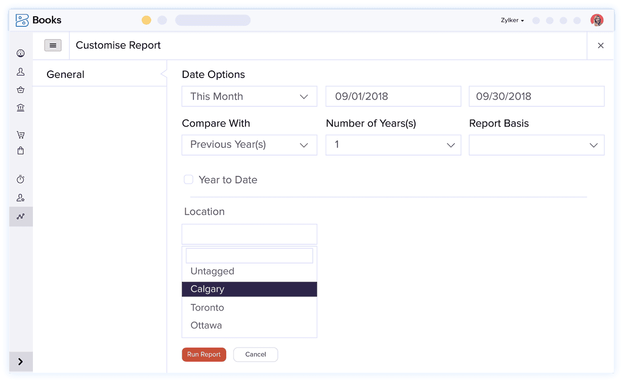 Balises pour rapports d’activité – Logiciel de rapport des états financiers | Zoho Books