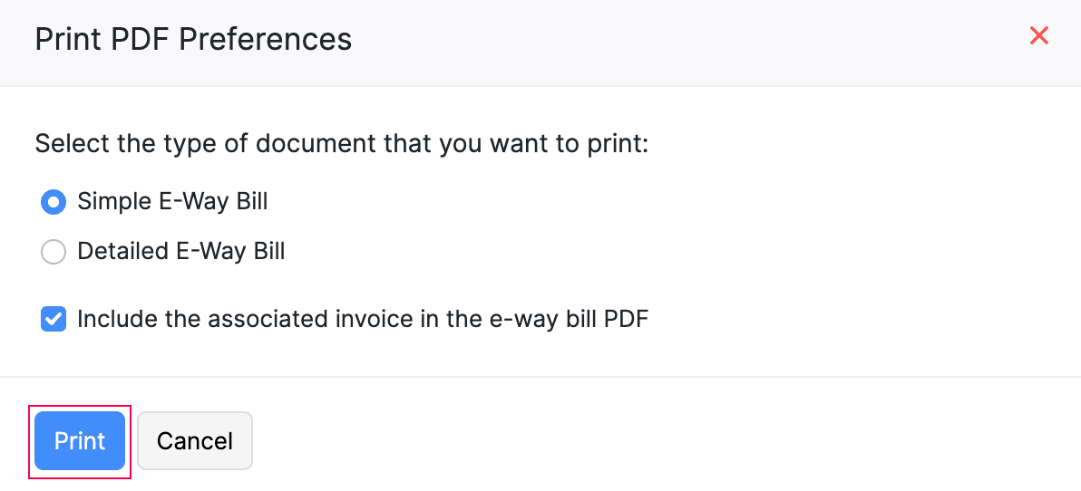 Print Preferences