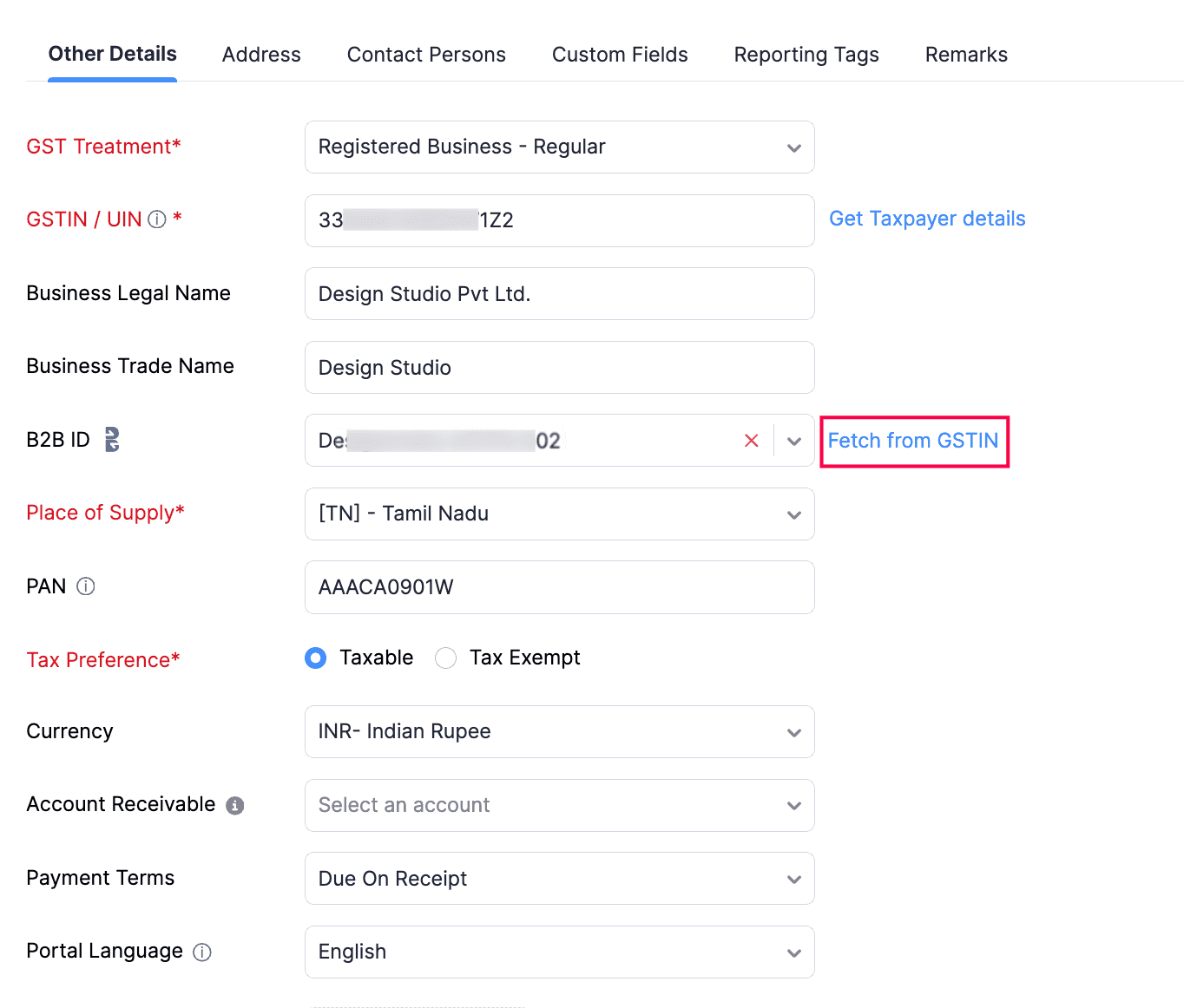 Associate B2B ID Inidvidually