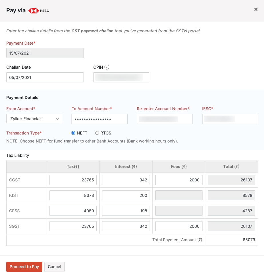 Making GST payment