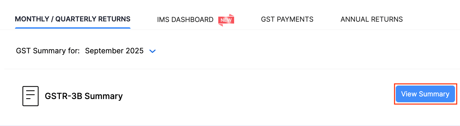 GSTR-3B Summary
