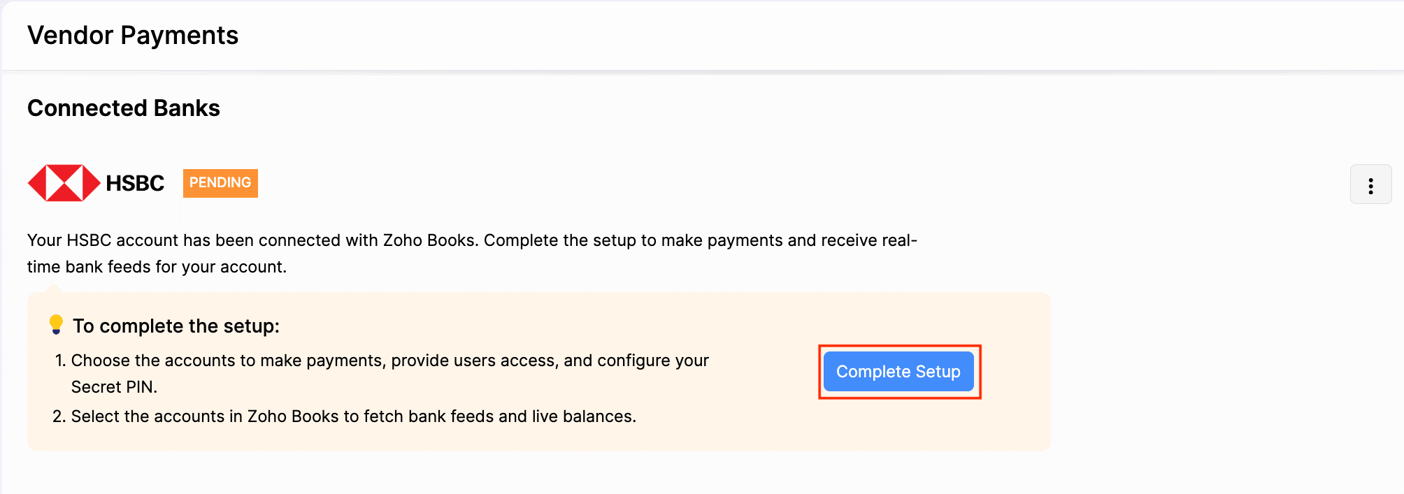 Set up HSBC Integration