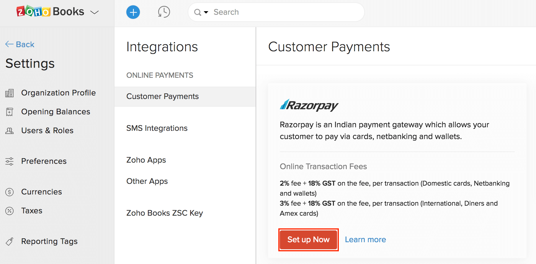 razorpay-set-up-page