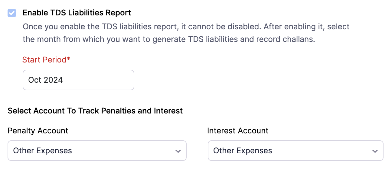 Select Accounts to Track Penalties and Interest