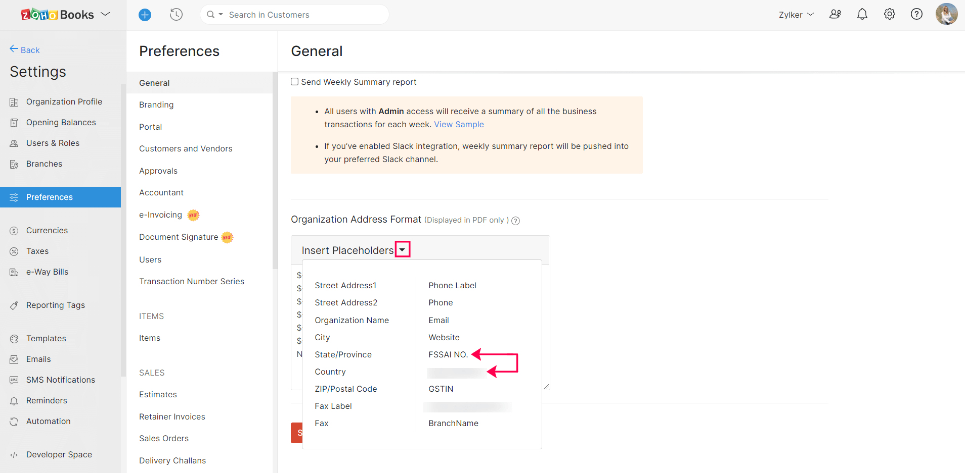 Organisation Address Placeholder