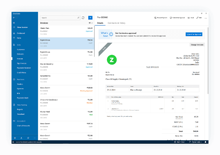 Online Invoicing | Desktop Accounting Software for Small Business - Zoho Books