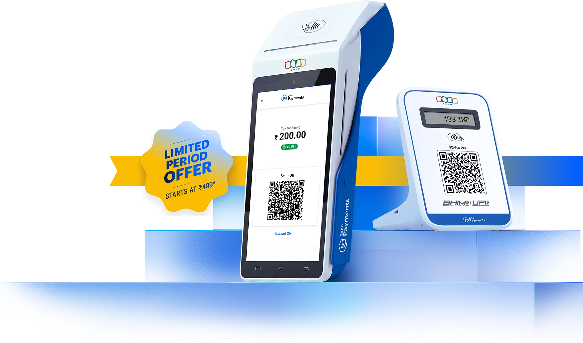 All-in-One Android POS and POS Mini displayed together