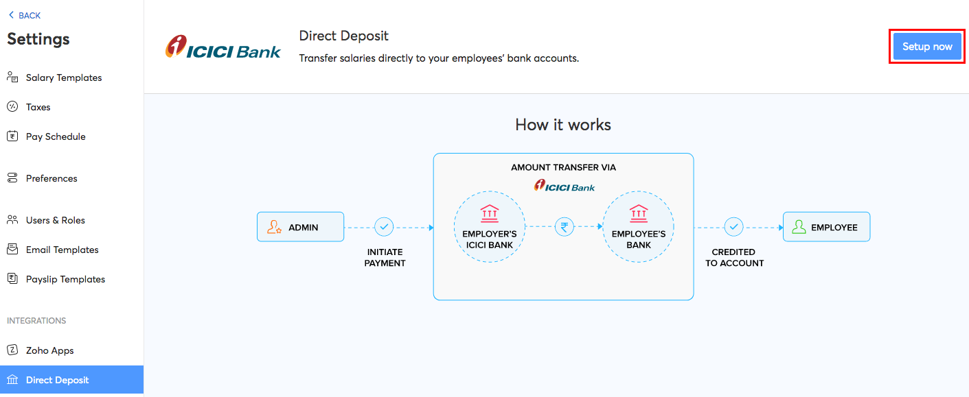 Direct Deposit Setup