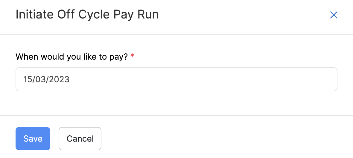Offcycle Payroll