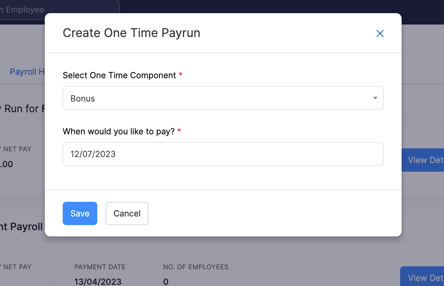 One Time Payments