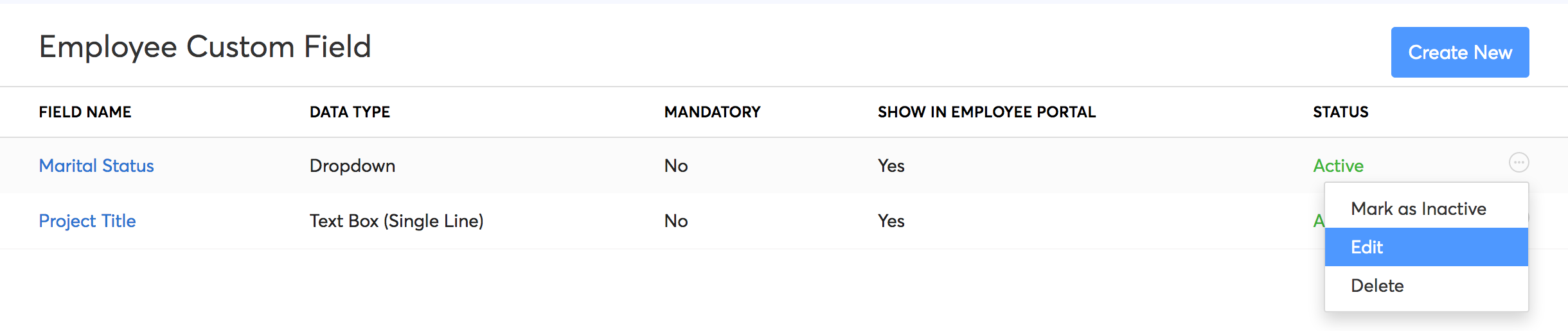 Edit Custom Field