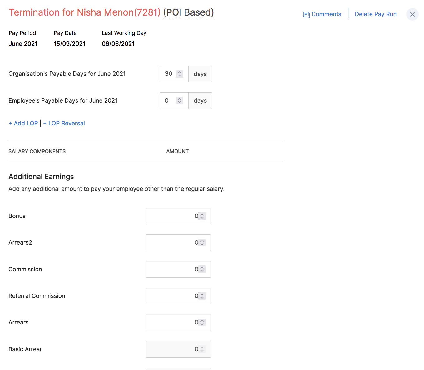 Termination Details