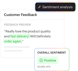 Sentiment analysis - AI and MCP | Zoho Inventory
