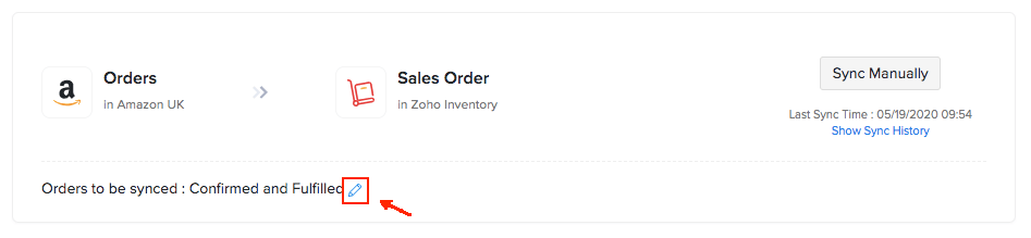 Order sync preference