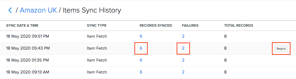 Sync log