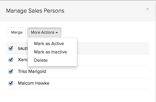 Select sales persons
