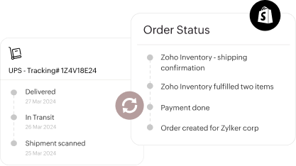 Shipment updates - Shopify | Zoho Inventory