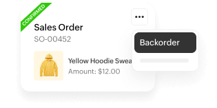 Creating a backorder from a confirmed sales order.