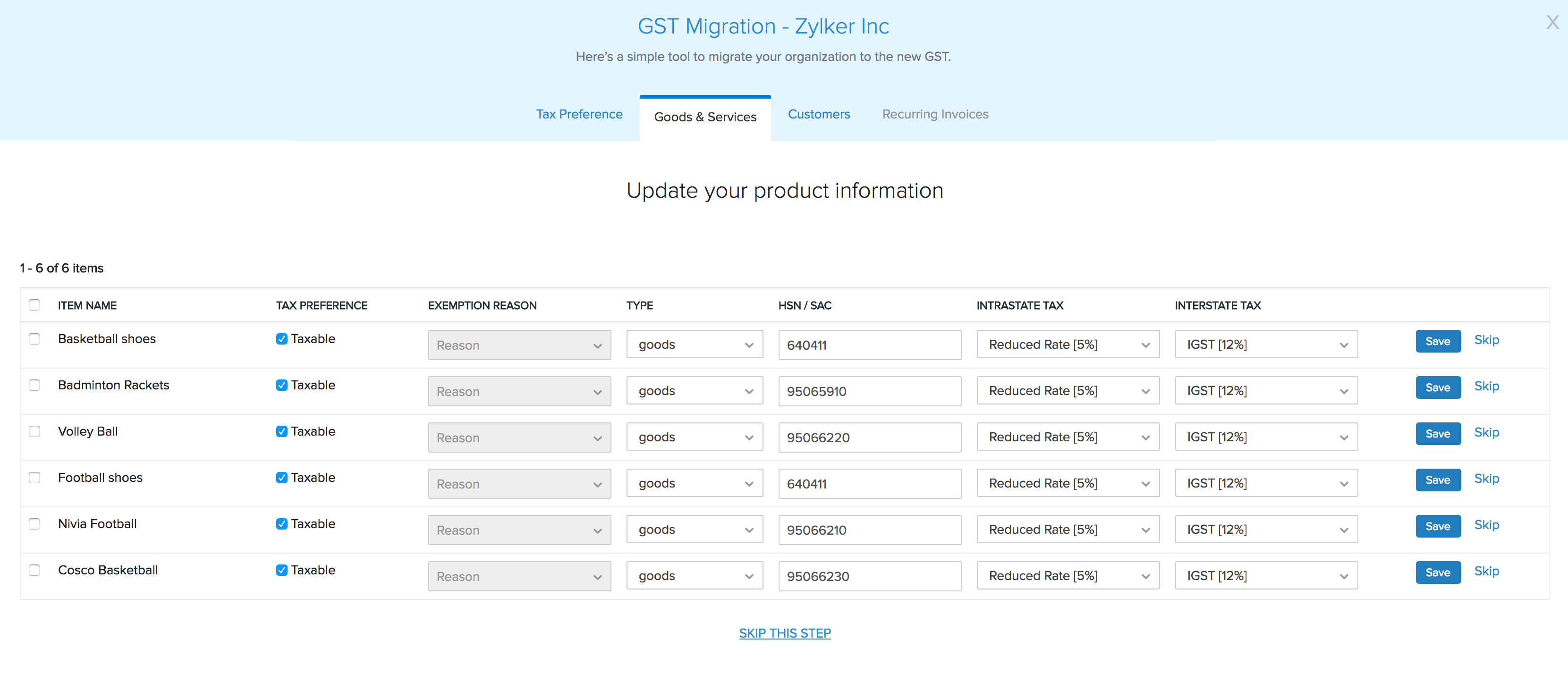 Enable GST Settings