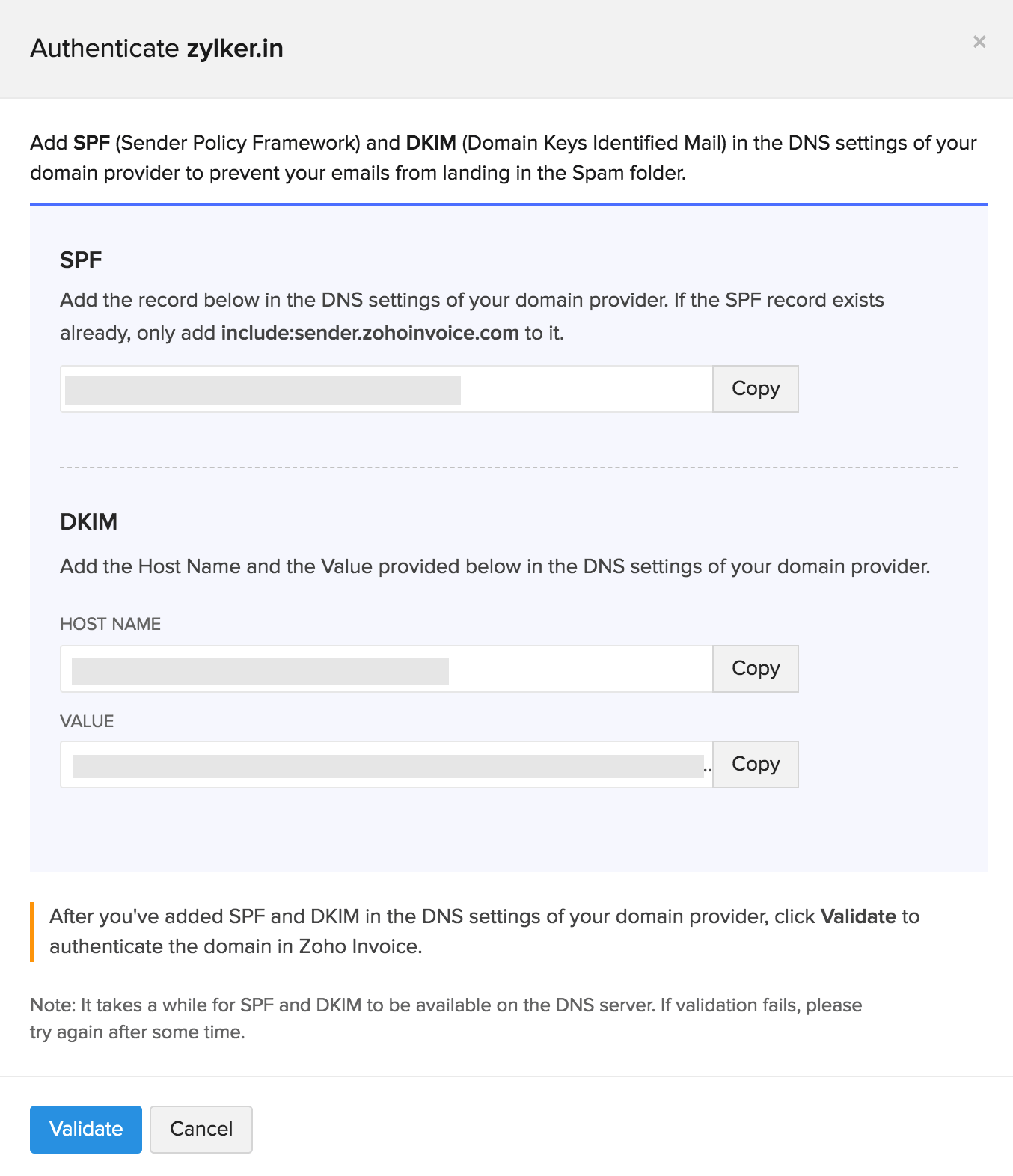 Authenticate Domains