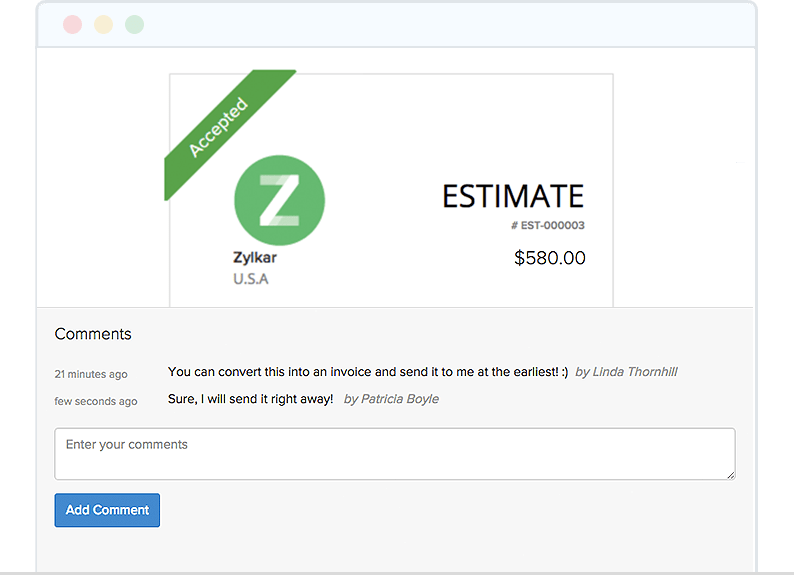 Negotiate Deals Better Through Customer Portal - Zoho Invoice