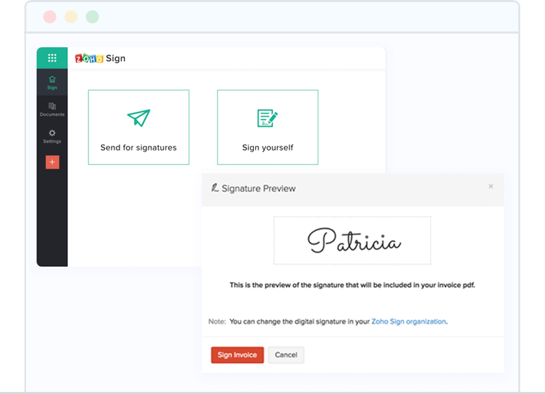 Authenticate your invoices and estimates with your digital signature - Zoho Invoice