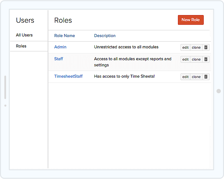 Let your Staff Track Time with Role Based Access - Zoho Invoice