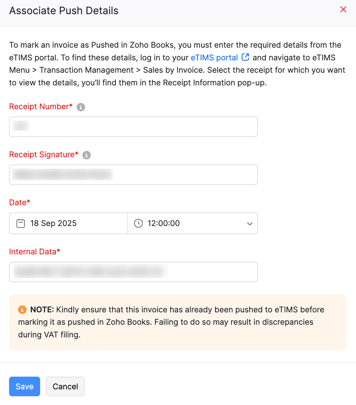 Associate Push Details